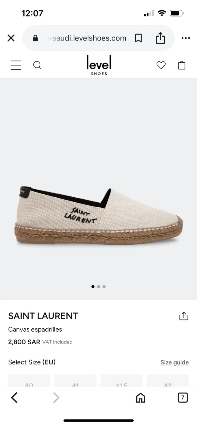 YSL Espadrilles, Size 38.5 image indicator(10)