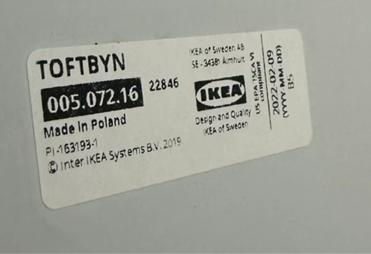 IKEA TOFTBYN White Mirror image indicator(5)