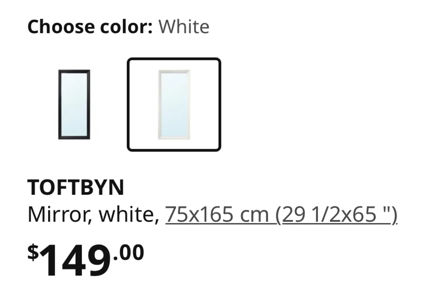 IKEA TOFTBYN White Mirror image indicator(6)