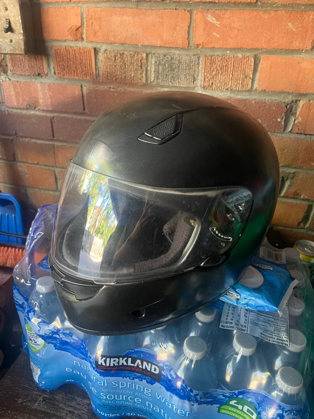 Black Motorcycle Helmet thumbnail