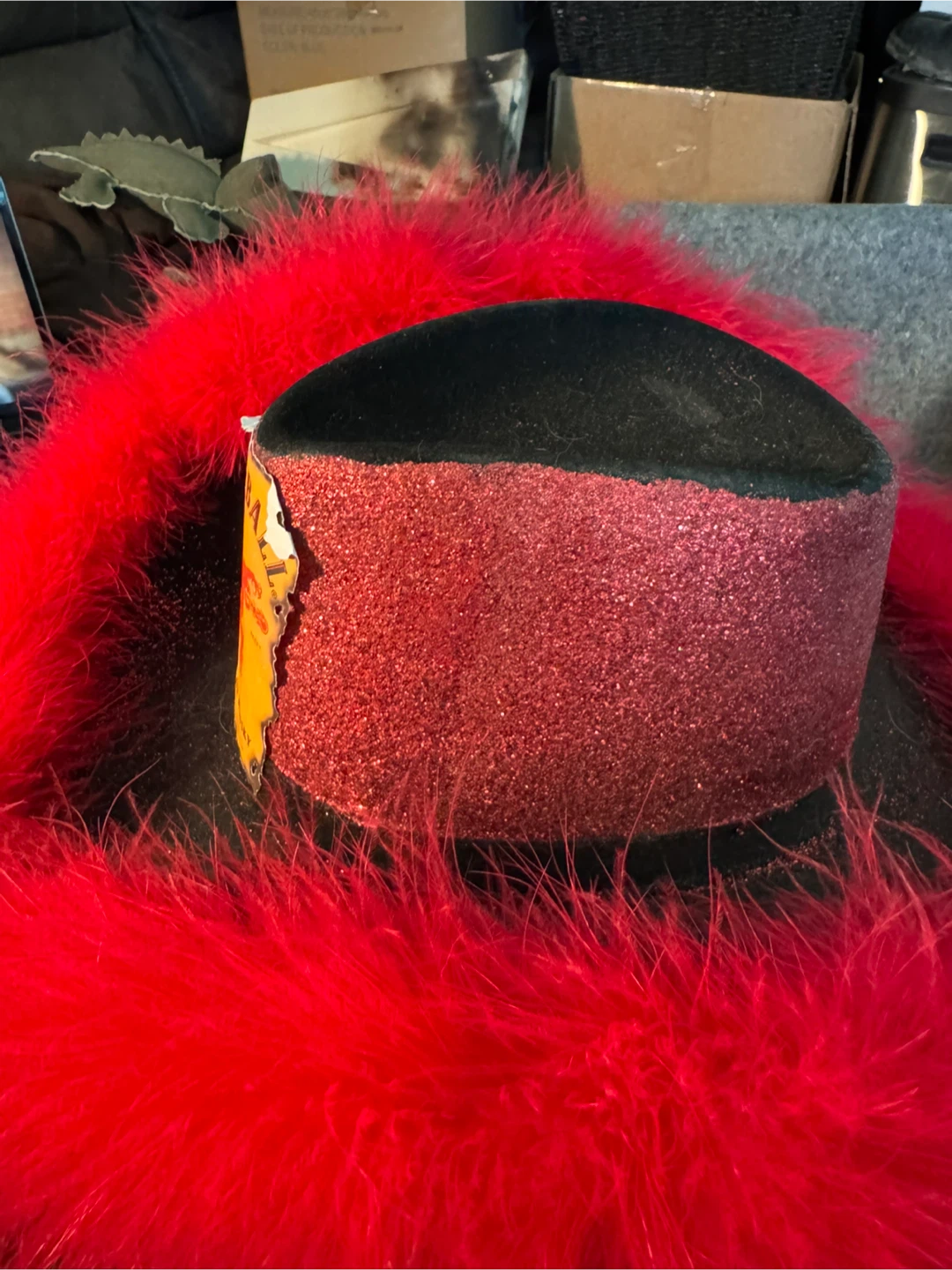 DIY Fireball Costume Cowboy Hat - photo 3