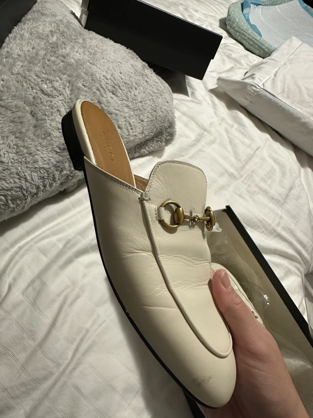 Gucci  Leather Loafer Mule - Size 37 - photo 4