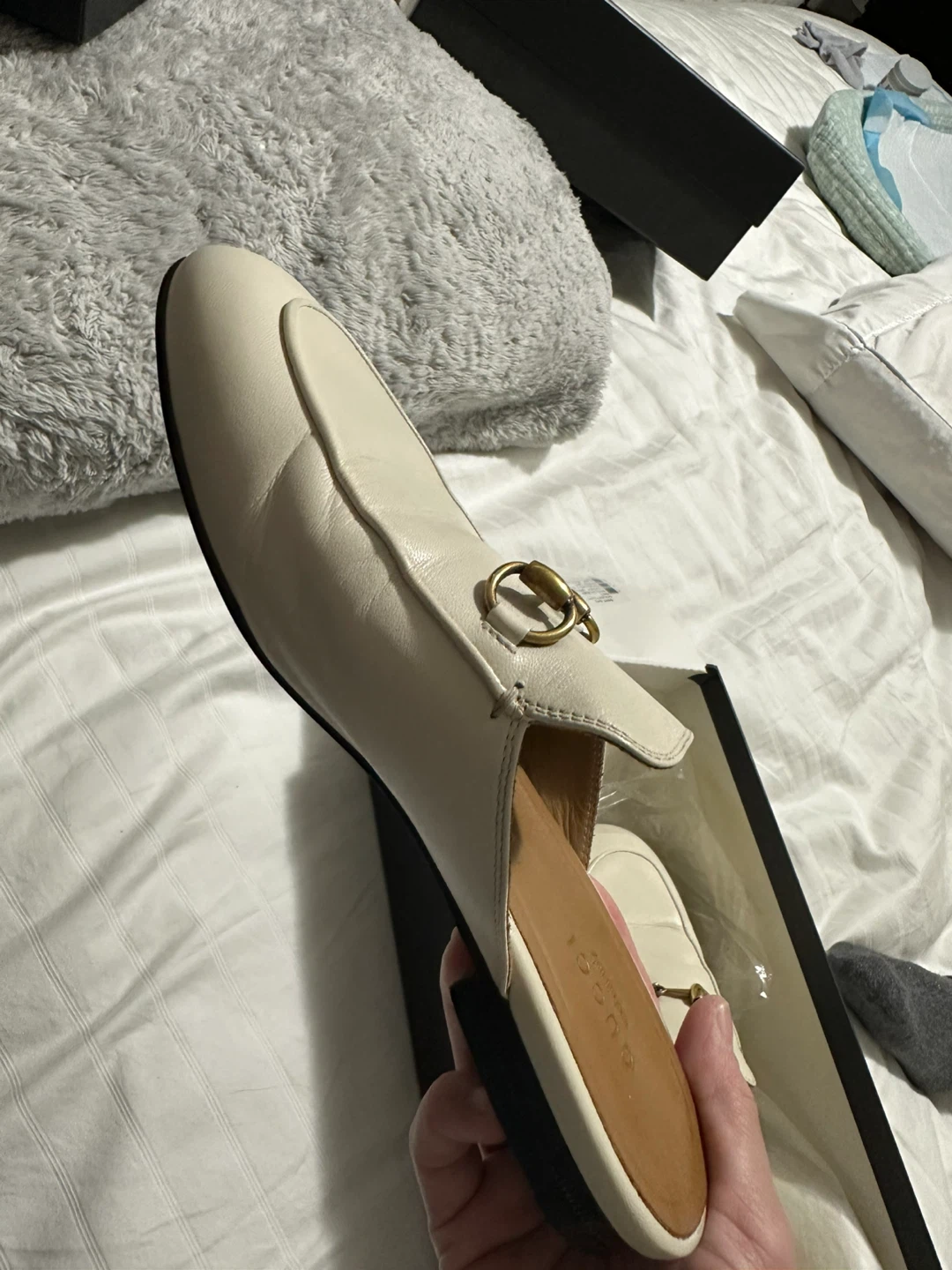 Gucci  Leather Loafer Mule - Size 37 - photo 3