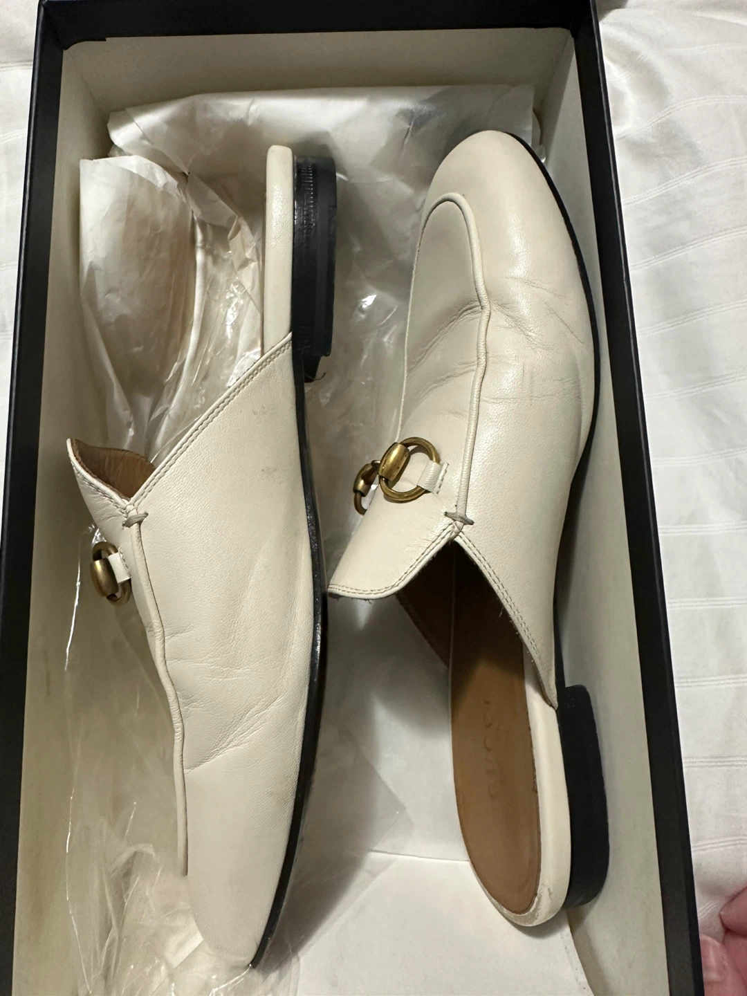 Gucci  Leather Loafer Mule - Size 37 - photo 2