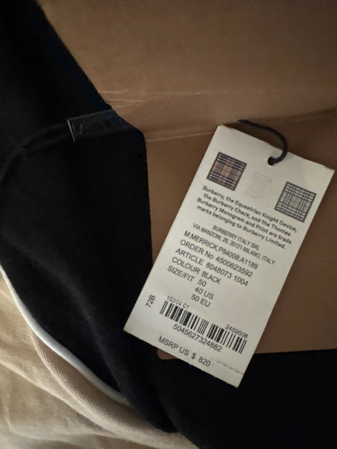 Burberry Black Track Pants - Size 40 US - photo 2