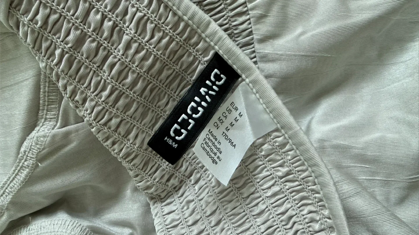 New H&M Corset-style Bustier Top grey M image indicator(6)