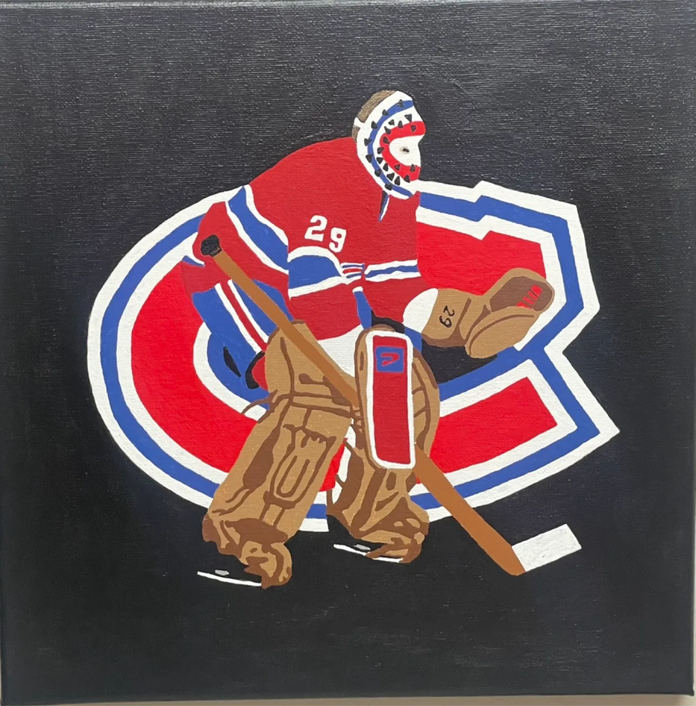 Ken Dryden canvas painting