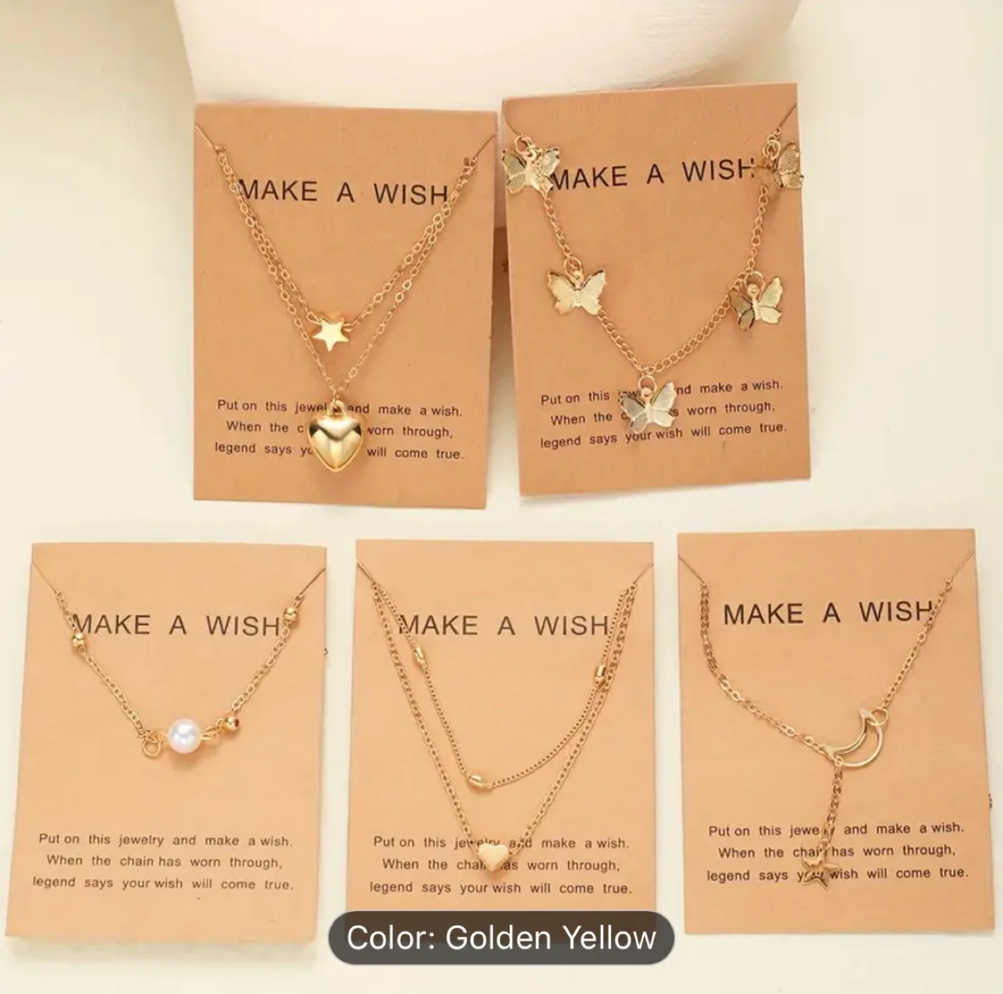 Make a Wish Golden Yellow Necklace thumbnail