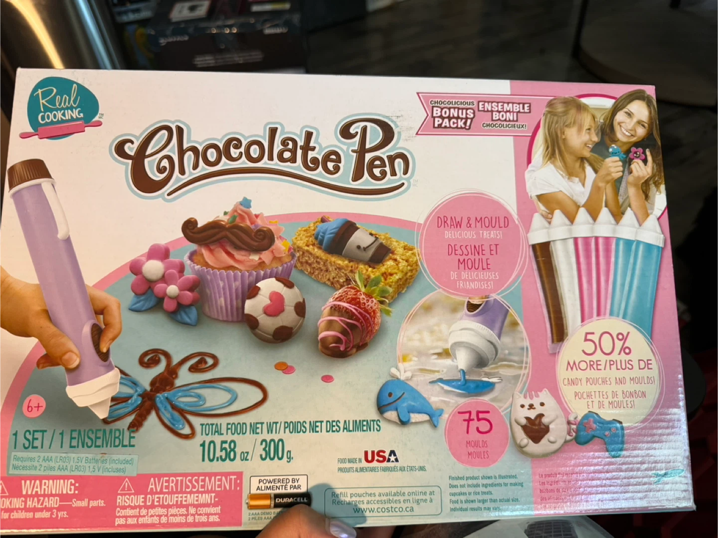 Real Cooking Chocolate Pen with Dinosaur Mold