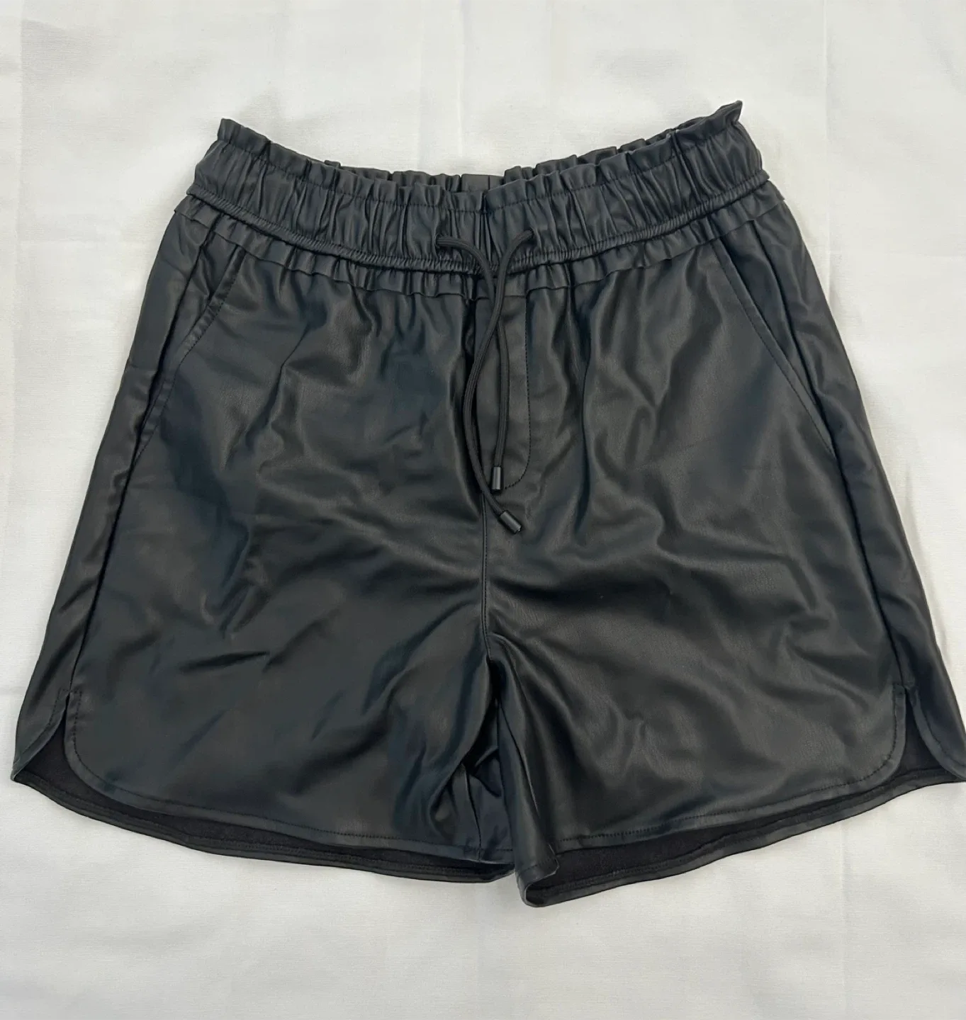 edc Black Faux Leather Shorts - Size medium thumbnail