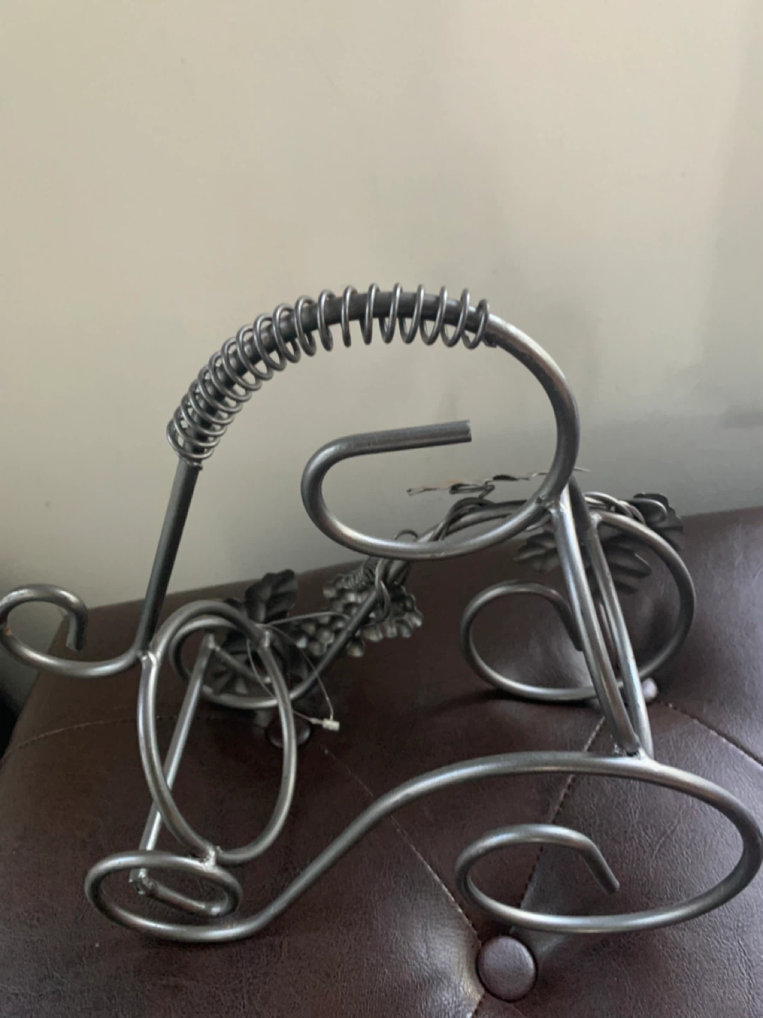 Metal Wine Rack with Leaf Design - photo 4
