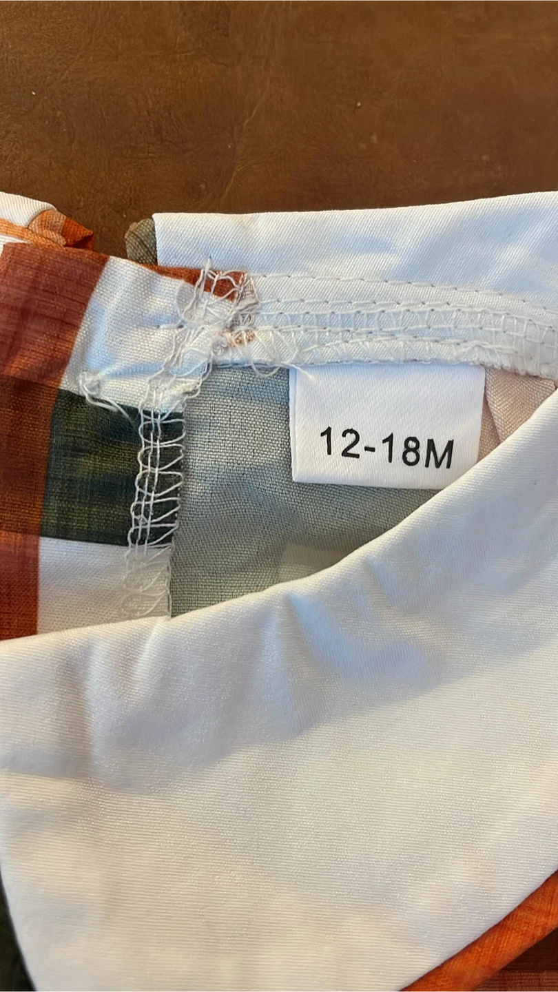 Thankful Thanksgiving Plaid Baby Romper - 12-18M - photo 2