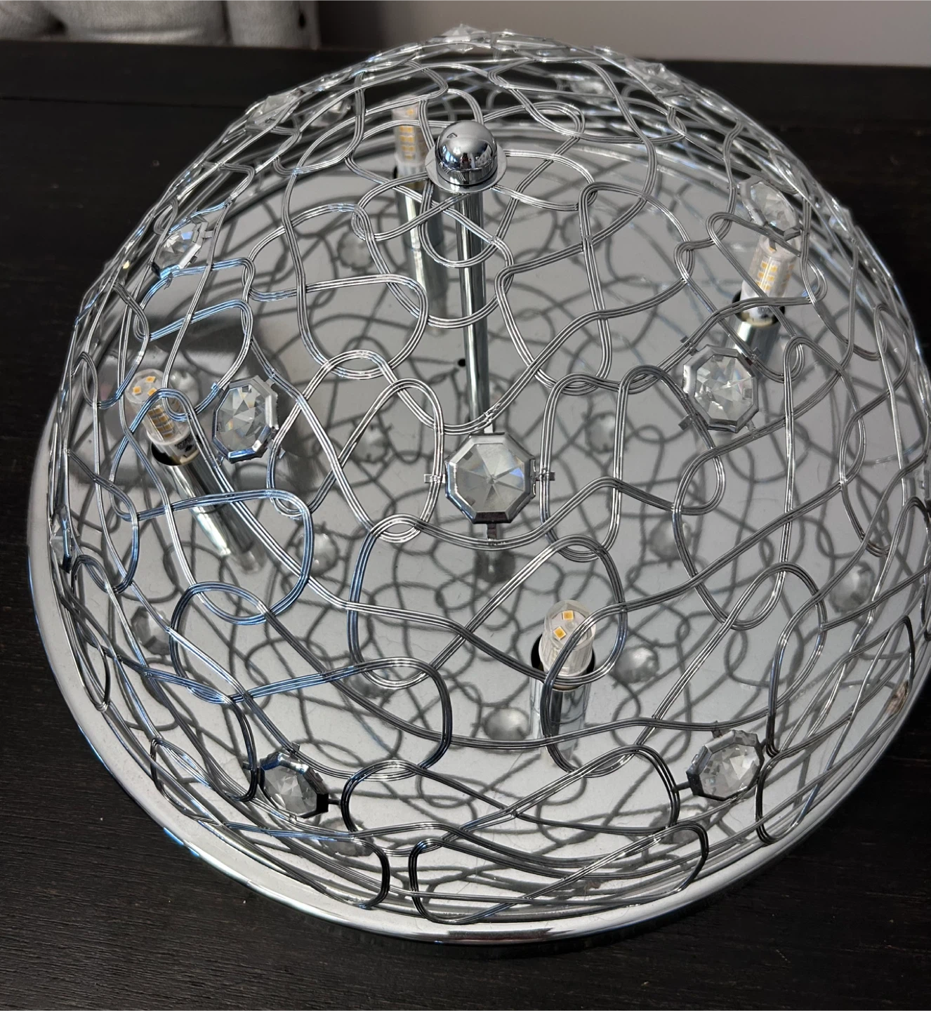 Chrome Wire Semi-Flush Mount Lights - photo 2