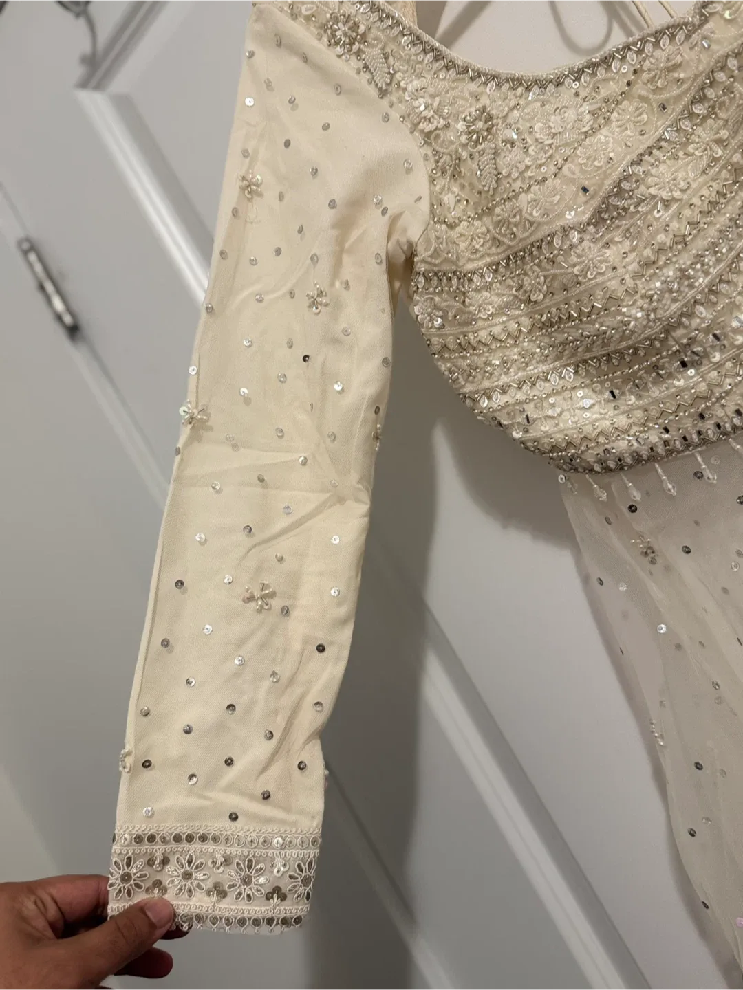 Cream Lehenga Choli Set image indicator(7)