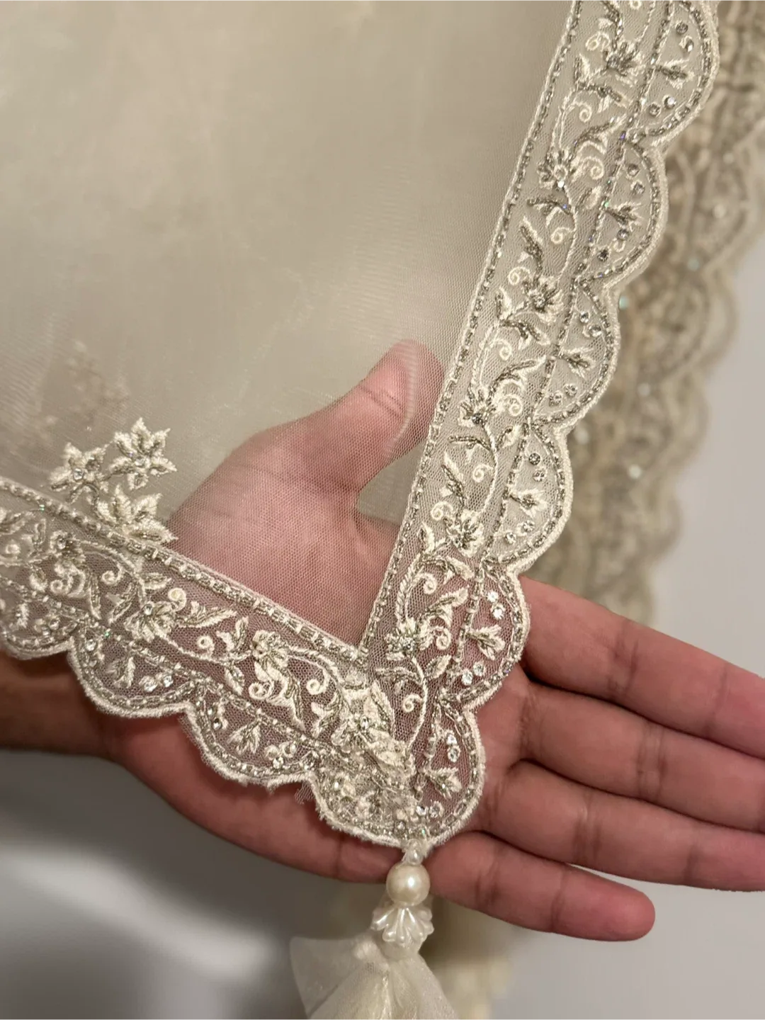 Cream Lehenga Choli Set image indicator(9)