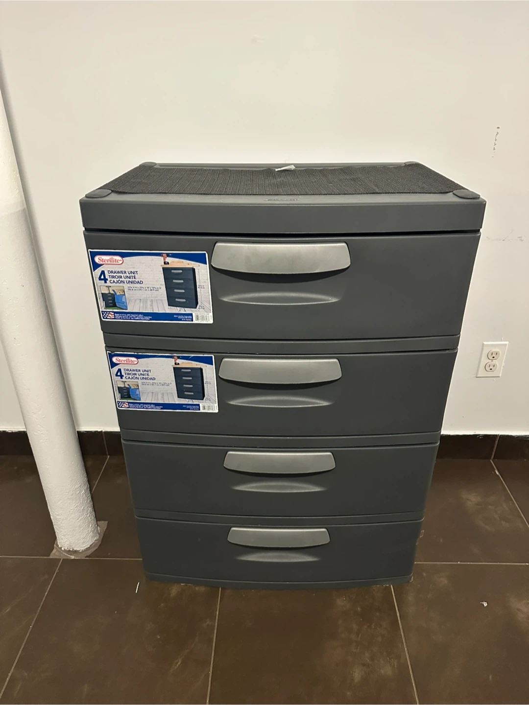 TWO (2) Sterilite 4 Drawer Unit - Gray - photo 2