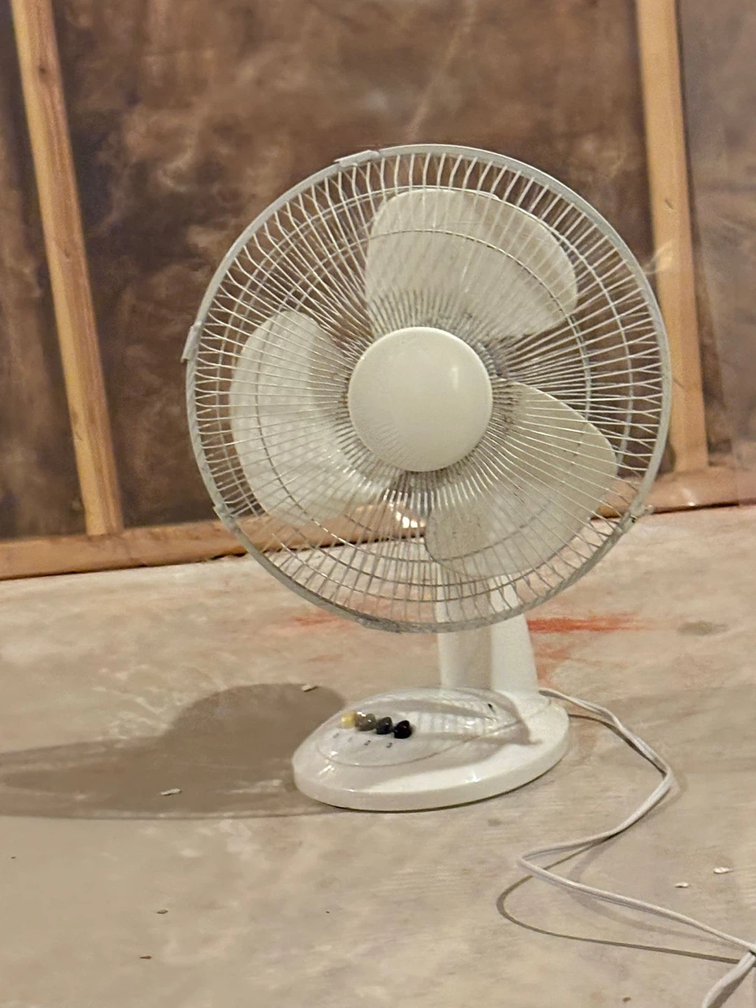 White Table Fan