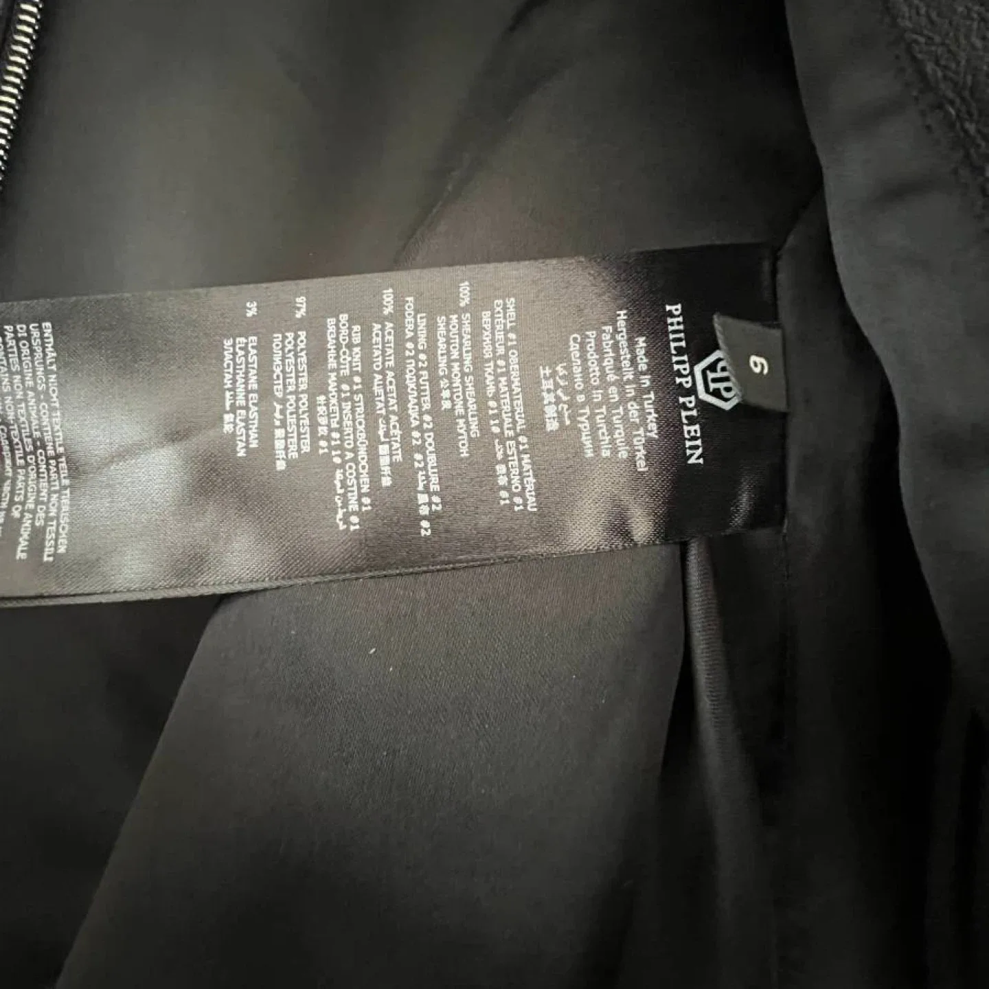 Philipp Plein Junior Shearling Stars Leather Jacket image indicator(9)