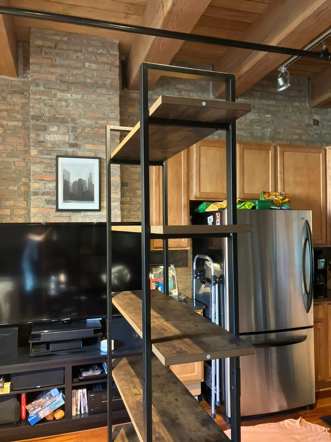 New! 6 Tier Bookshelf with Metal Frame - photo 3