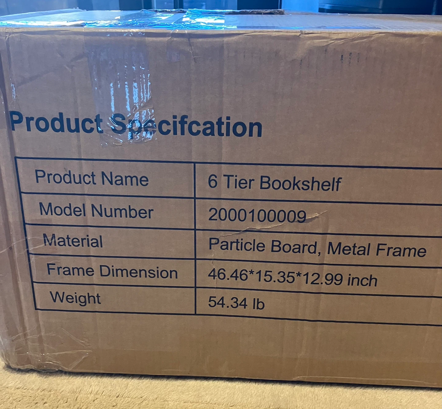 New! 6 Tier Bookshelf with Metal Frame - photo 5