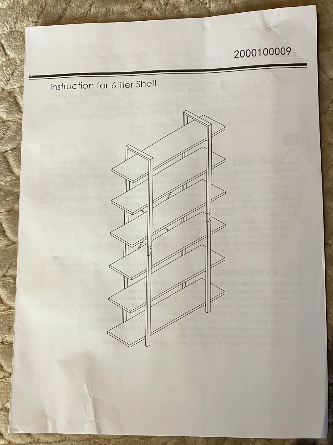 New! 6 Tier Bookshelf with Metal Frame - photo 4