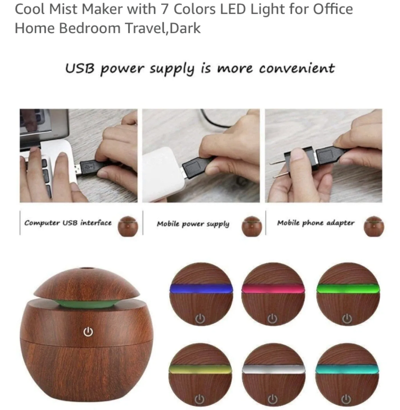 Mini Atomization Humidifier - Ultrasonic Aroma Diffuser image indicator(6)