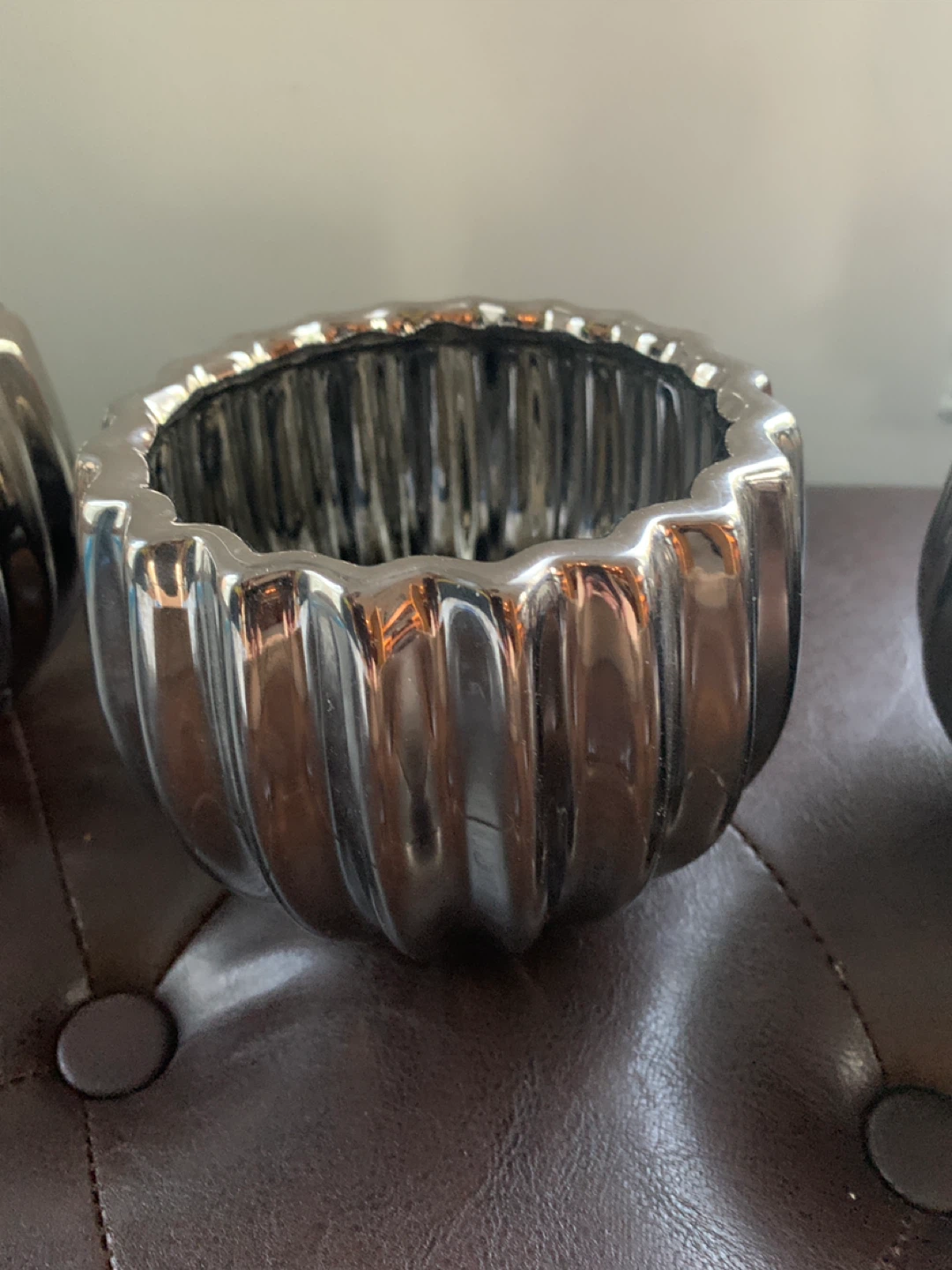 Set of 3 Silver Decorative Bowls - photo 2