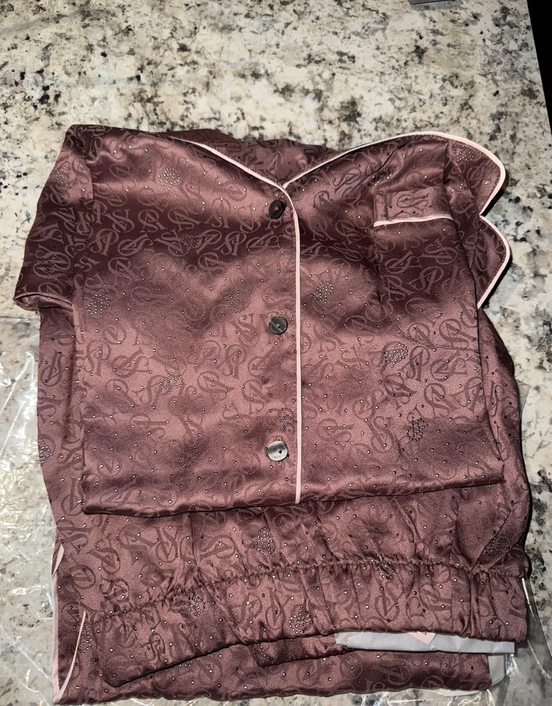 Victoria's Secret Satin Pajama Set, Rose, Size XL image indicator(6)