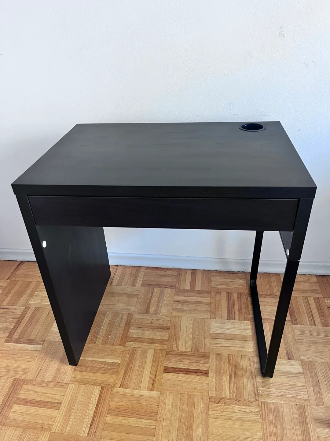Moving Sale: Black Desk with Drawer & Cup Holder thumbnail