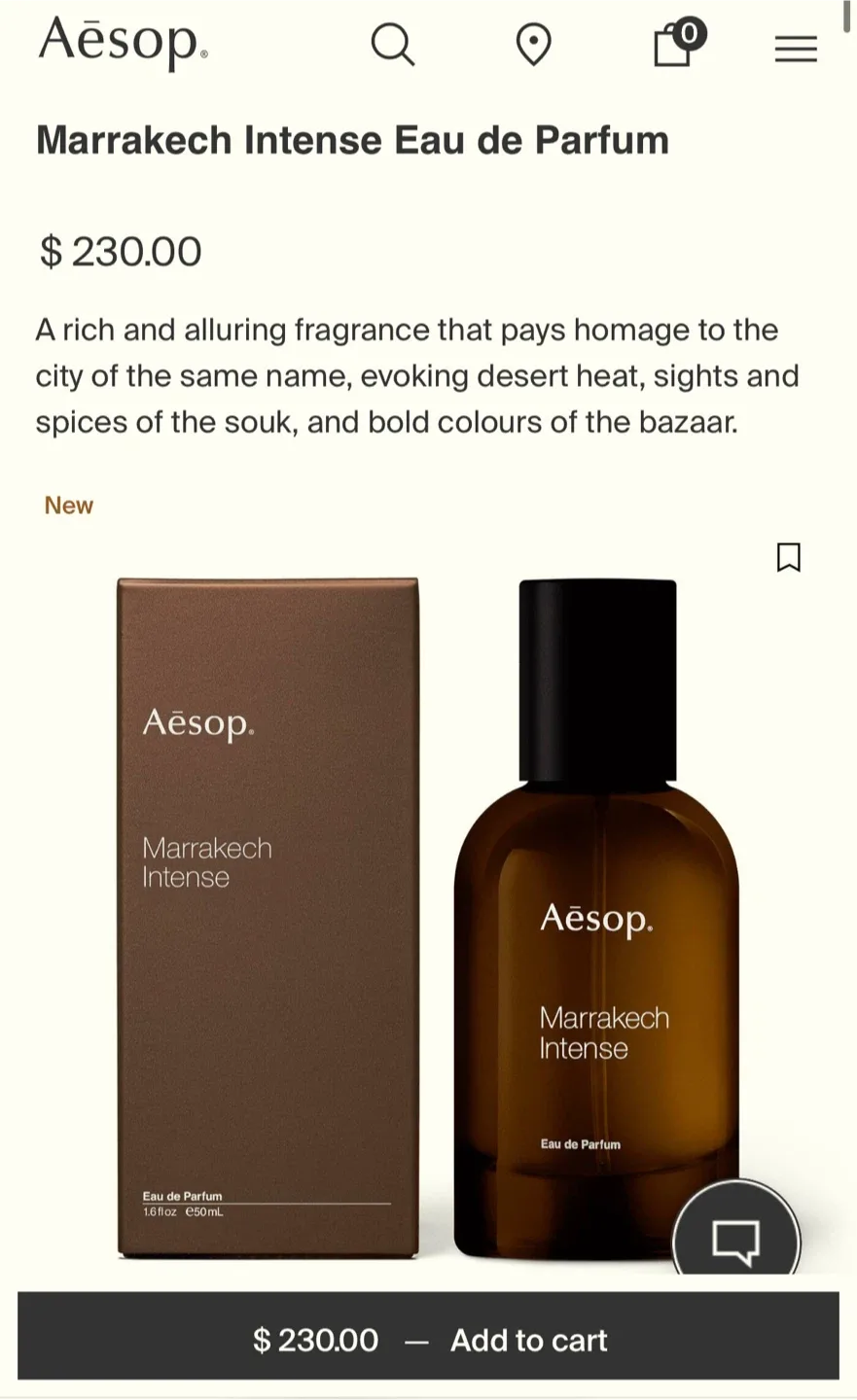 RARE Aesop Marrakech Intense Eau de Toilette - DISCONTINUED image indicator(3)