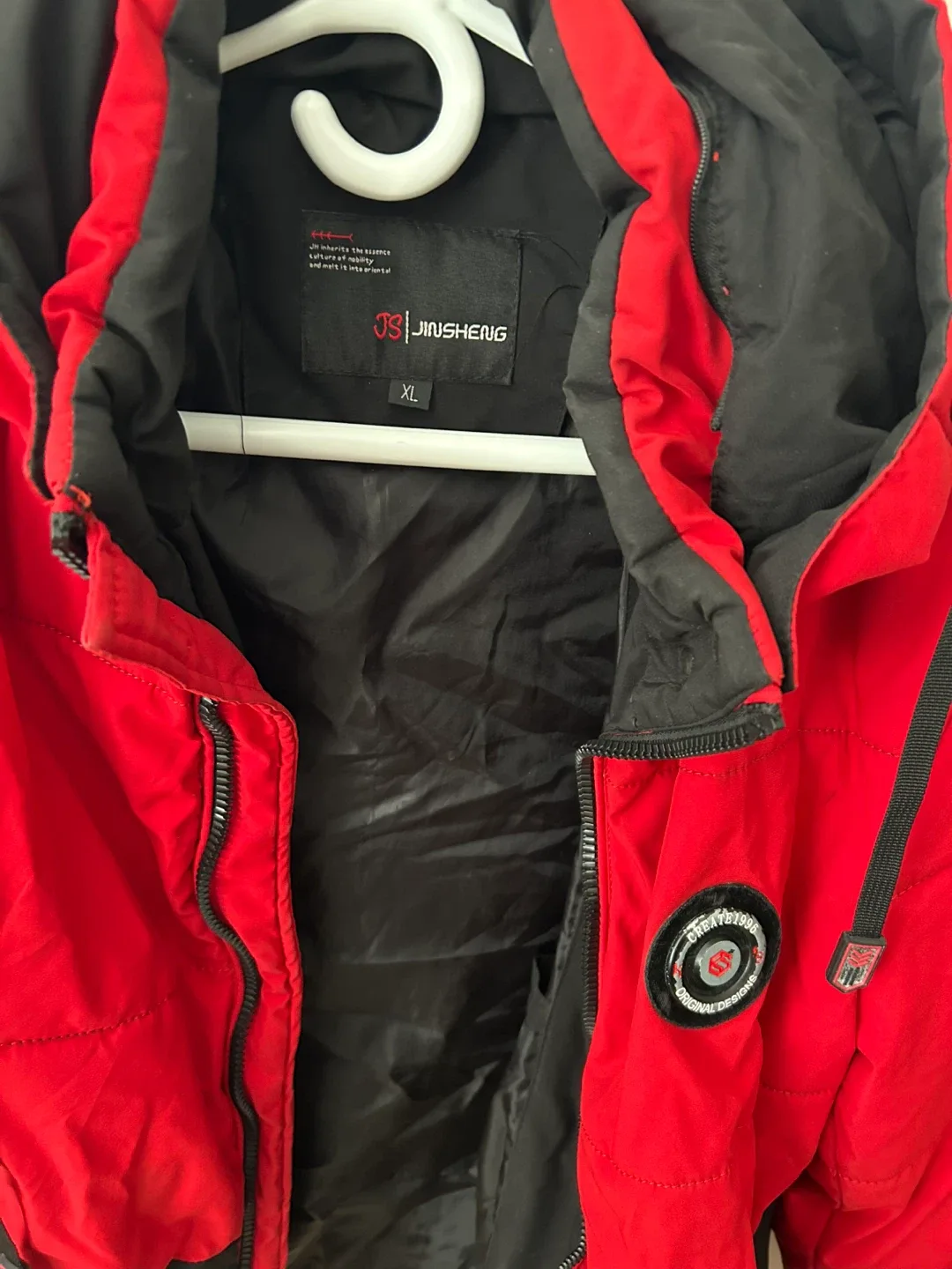 Jinsheng Red & Black Puffer Jacket - XL image indicator(2)