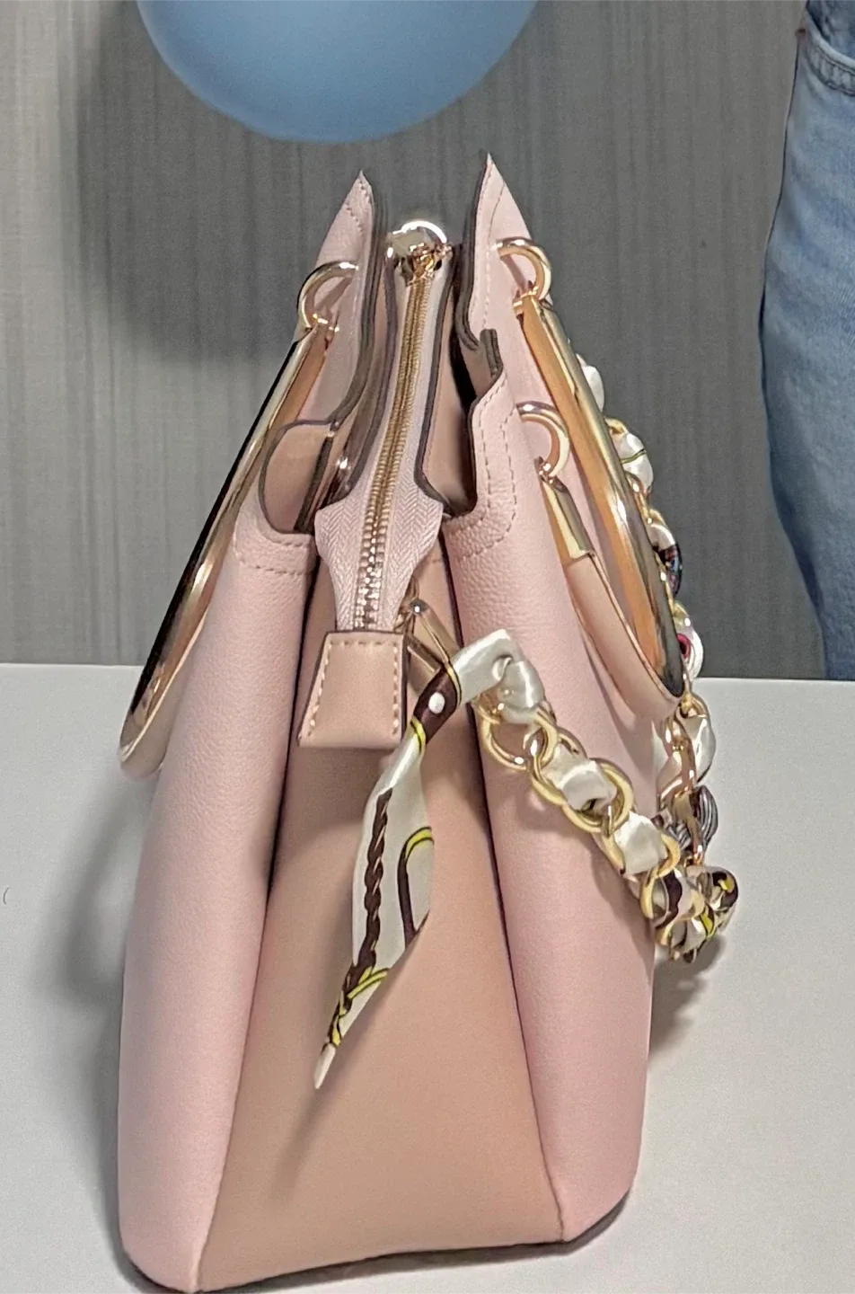 Pink Handbag with Gold Hardware image indicator(2)