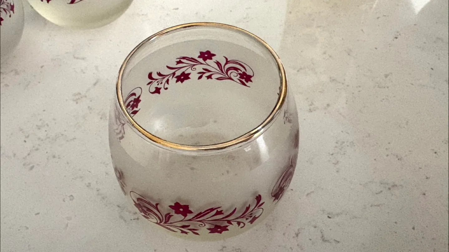 Vintage MCM 60’s Set of 4 Roly Poly Glasses image indicator(4)