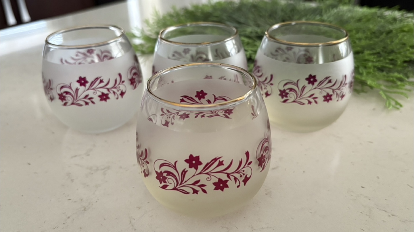 Vintage MCM 60’s Set of 6 Roly Poly Glasses