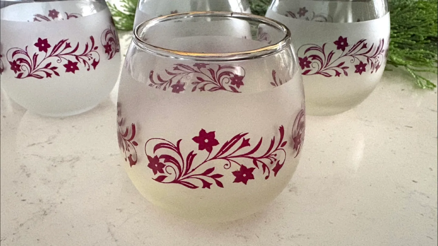 Vintage MCM 60’s Set of 4 Roly Poly Glasses image indicator(3)