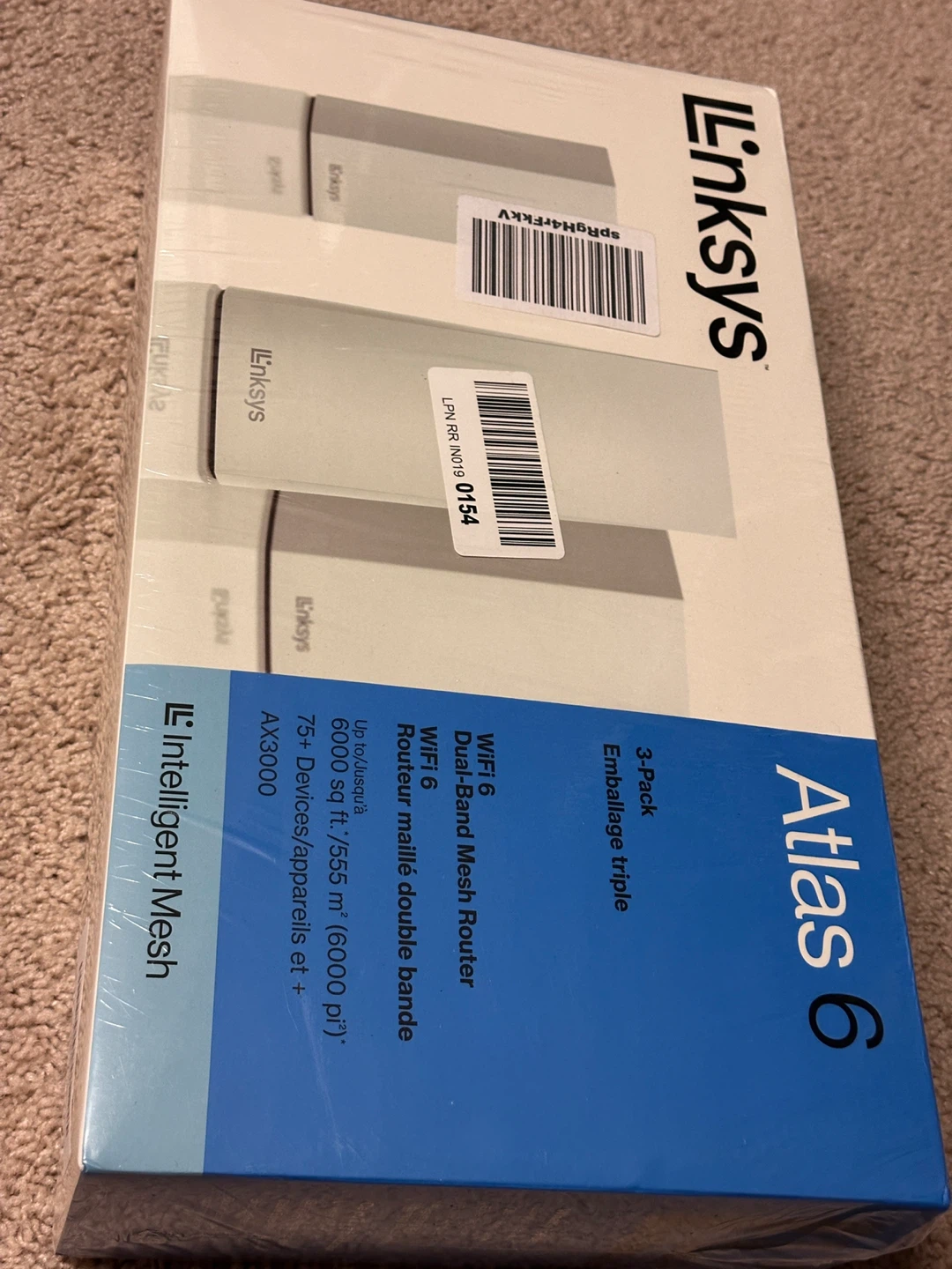 WiFi 6 Router Home WiFi Mesh System, Dual-Band, 6,000 Sq. ft Cvr