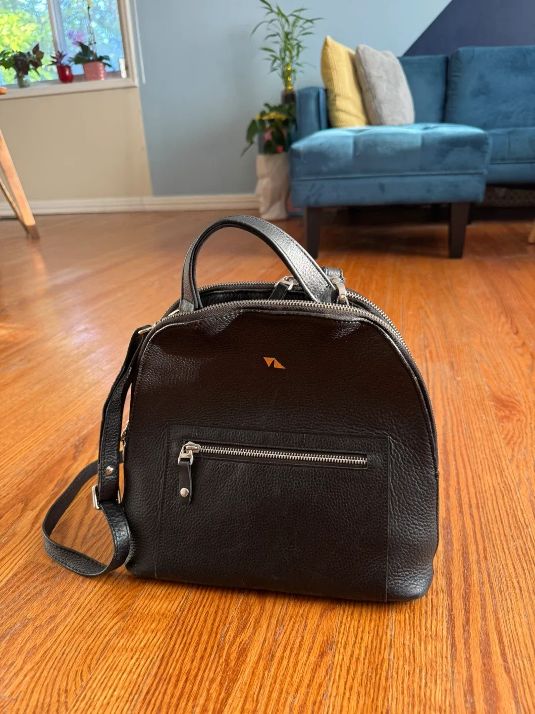 Black Leather Backpack thumbnail