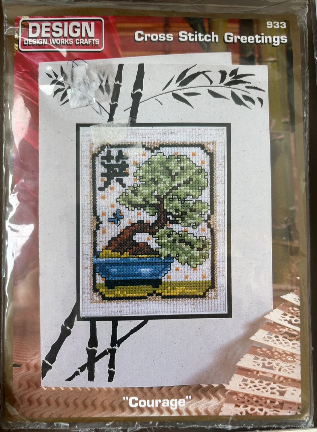 NEW Bonsai Cross Stitch Greeting card Kit thumbnail