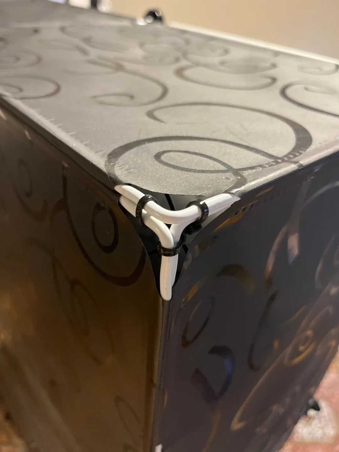 Plastic shoe rack organizer Black transparent image indicator(6)