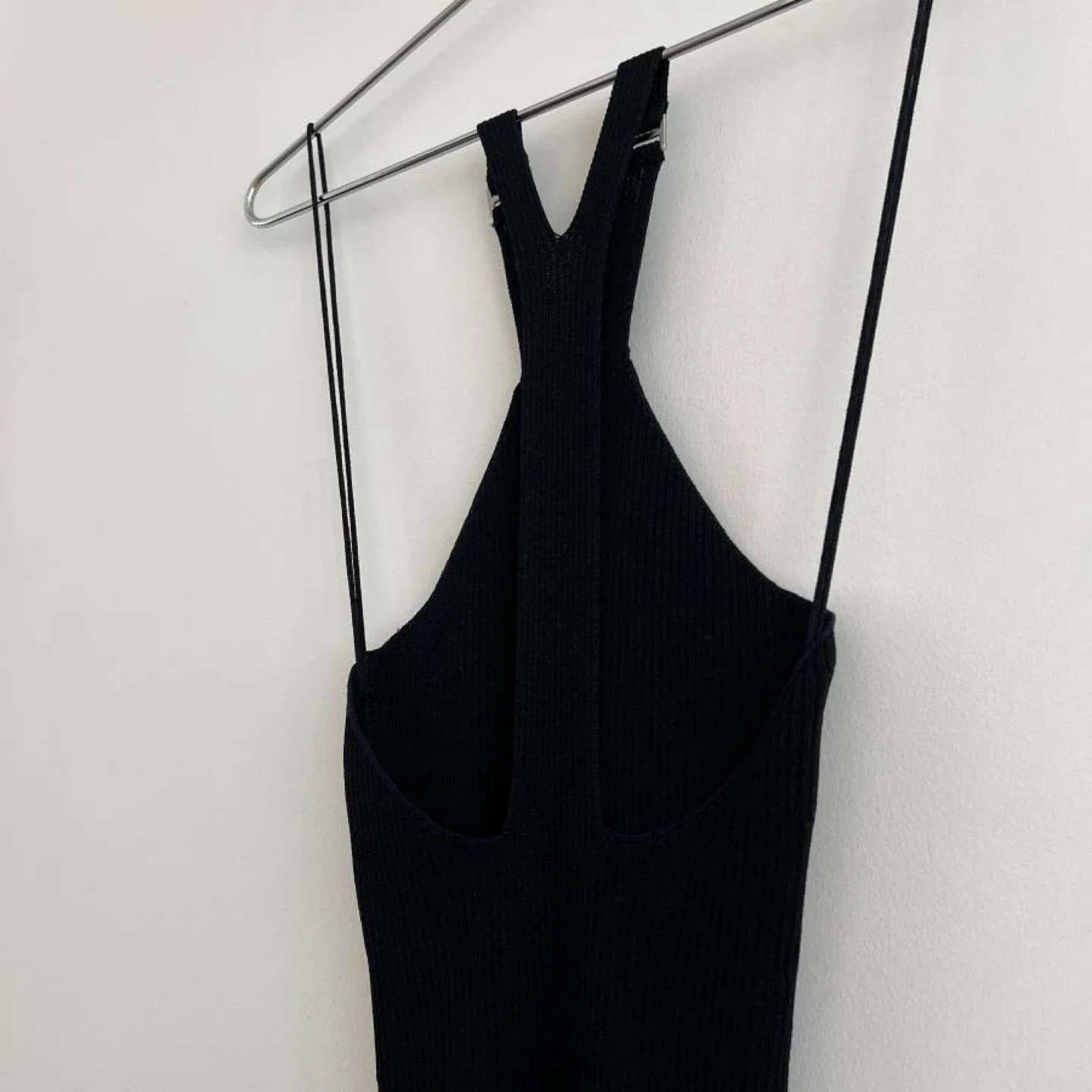 Dion Lee Ribbed Lustrate Fork Dress (Dark Navy) image indicator(5)