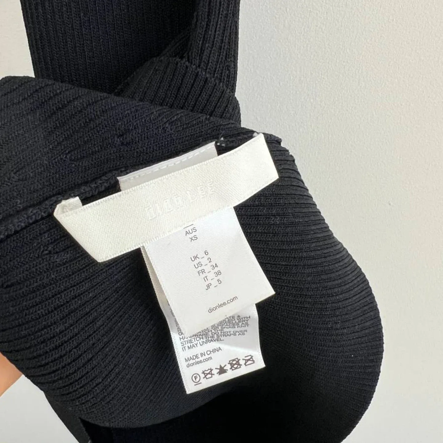 Dion Lee Ribbed Lustrate Fork Dress (Dark Navy) image indicator(6)