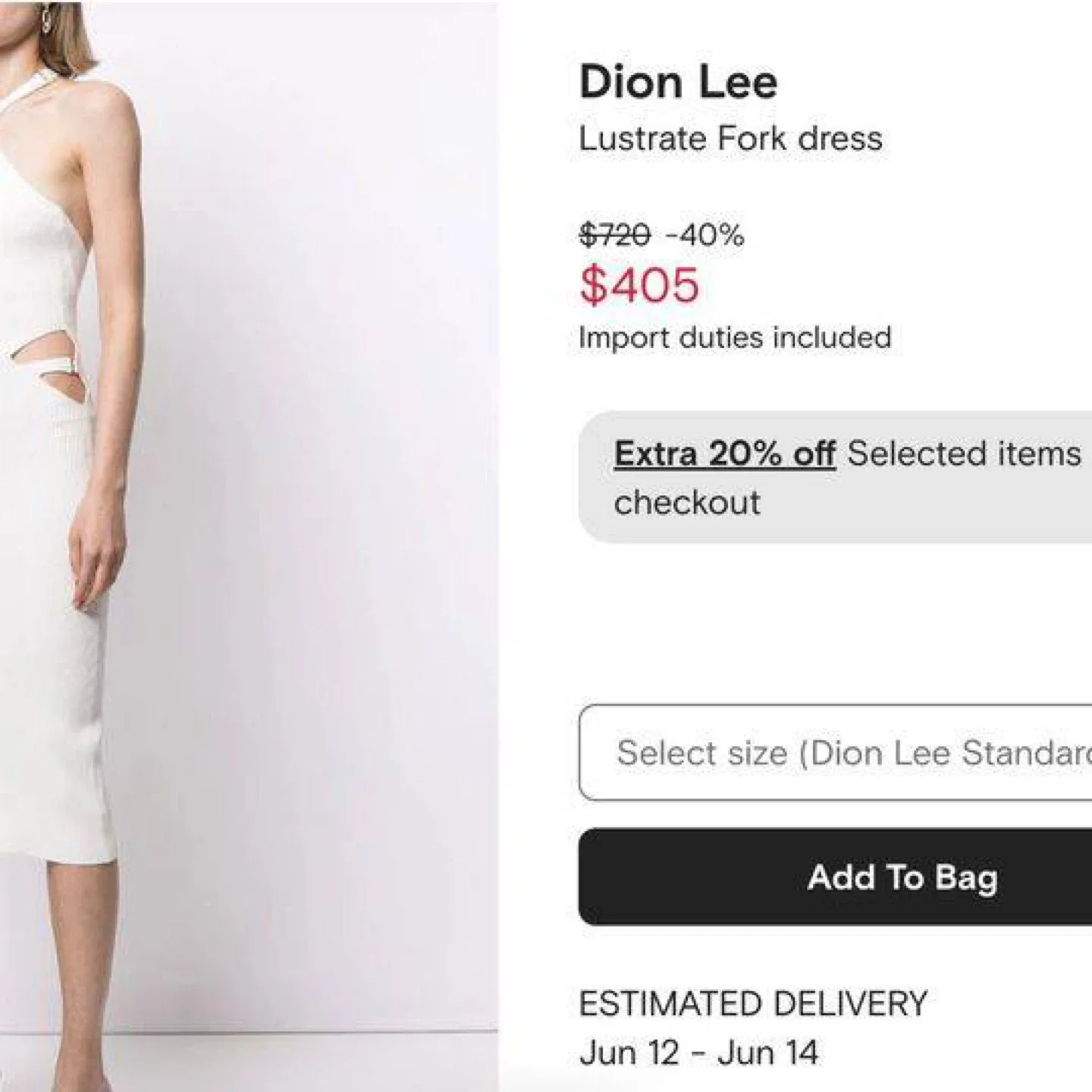 Dion Lee Ribbed Lustrate Fork Dress (Dark Navy) image indicator(10)