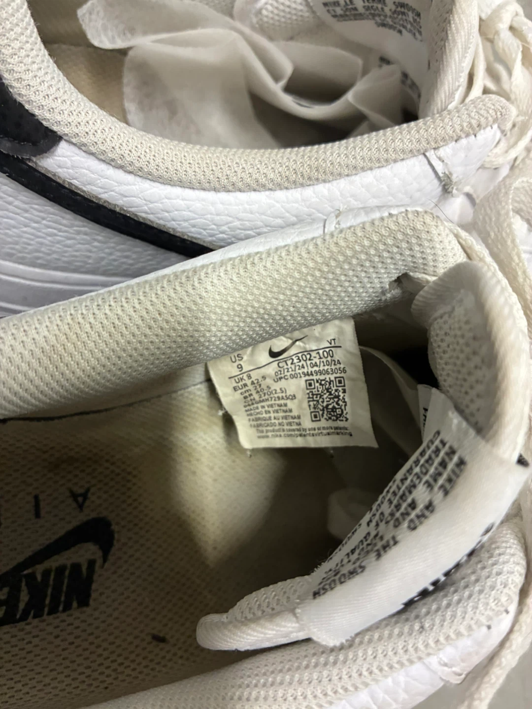 Nike Air Force 1 '07 White/Black Men's Size 8 - photo 3