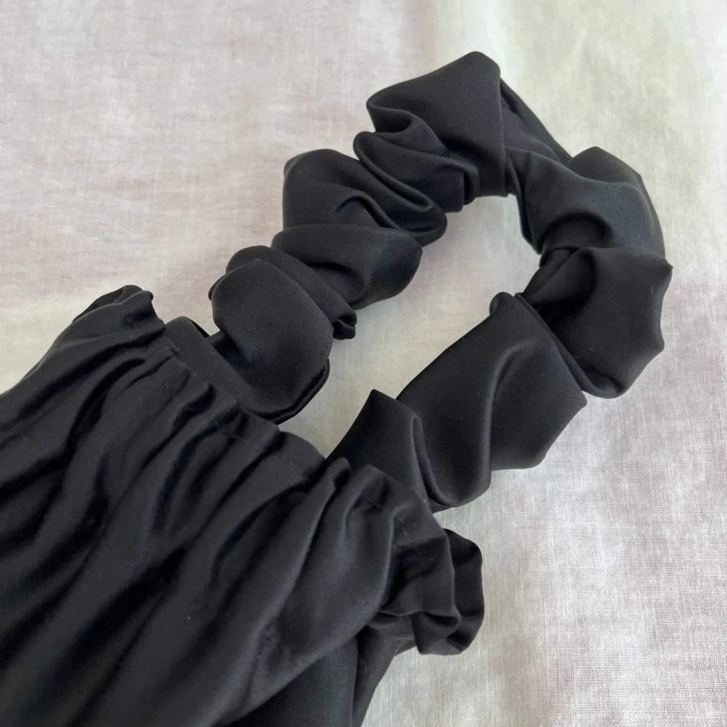 A Bronze Age Black Silky Halo Mini Satin Scrunchie Evening Purse image indicator(2)