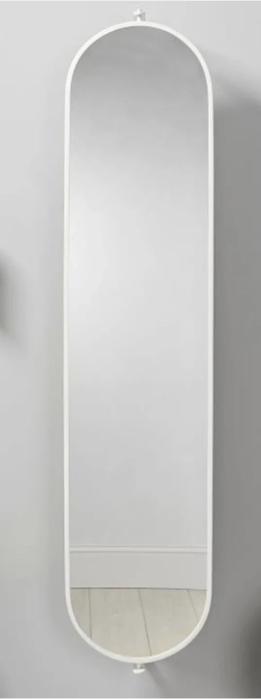 West Elm Swivel mirror/pin board wall mounted White image indicator(2)