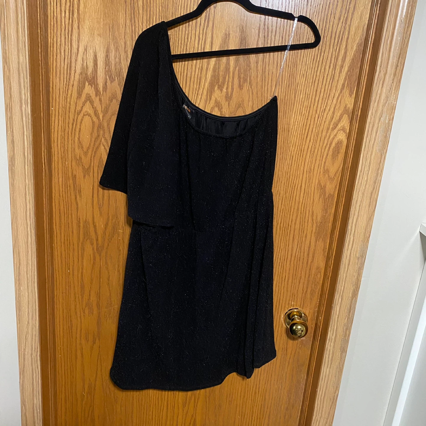 One-Shoulder Shimmery-Knit Dress