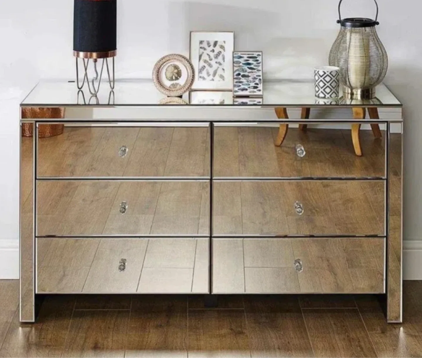 Mirrored 6-Drawer Dresser image indicator(3)