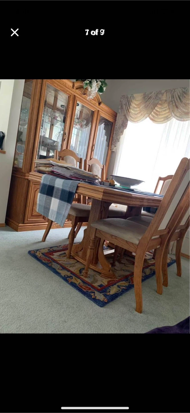 Solid oak wood hutch build  in lighting in it - photo 3