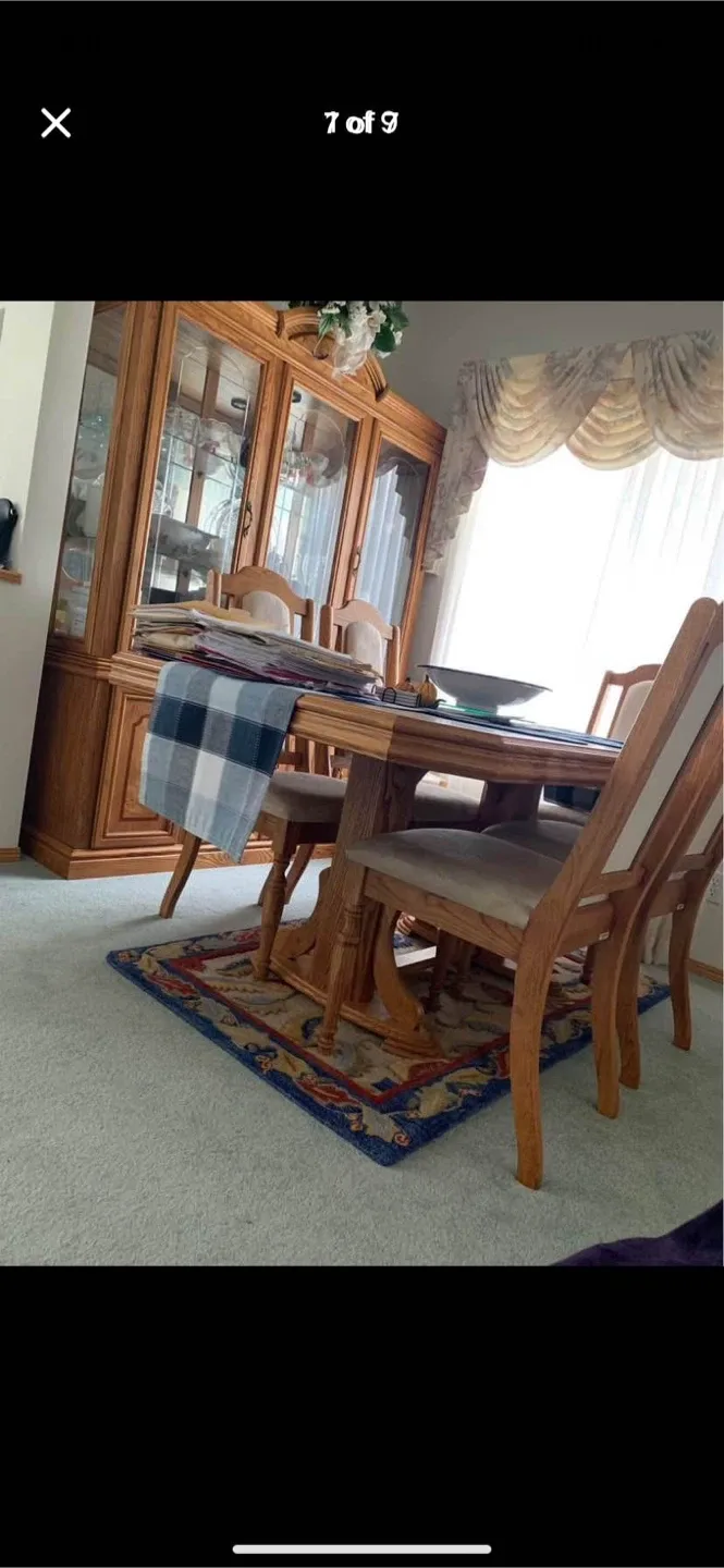 Solid oak wood hutch build  in lighting in it image indicator(3)