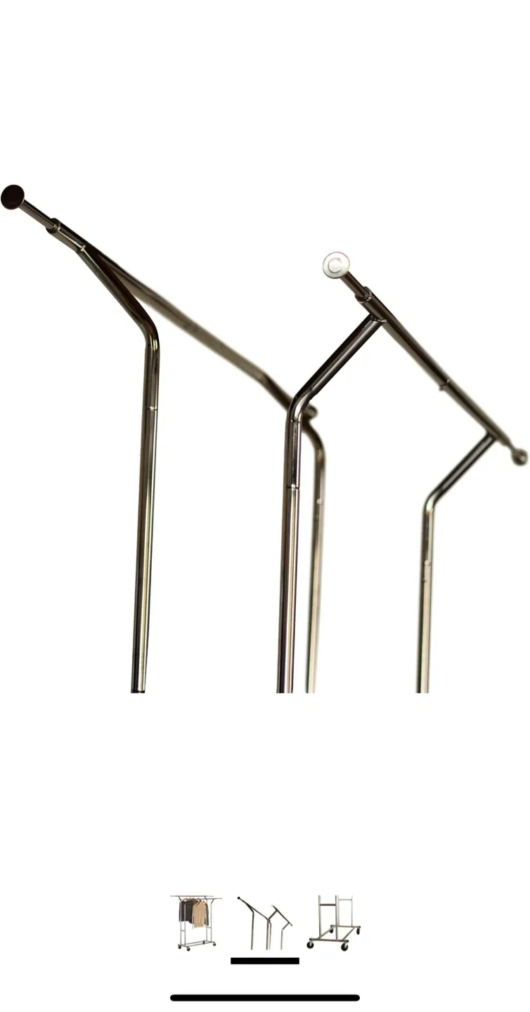 DecoBros Double Rail Garment Rolling Rack image indicator(2)